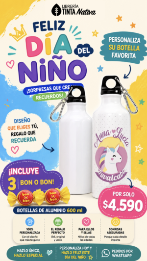 Botellas de aluminio 600 ml personalizadas
