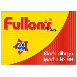 BLOCK DE DIBUJO MEDIO 99 1/8 20HJS FULTONS
