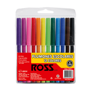 PLUMONES 12 COLORES ROSS